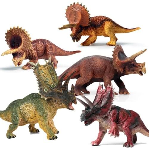 Dinosaur Triceratops Toy Figures Handmade Toys For Boy Model Animal Figurines Enlightenment Decoration Collection