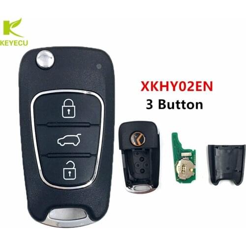KEYECU 10PCS XHORSE (English Version) Universal Remote Key Fob 3 Button XKHY02EN for VVDI Key Tool