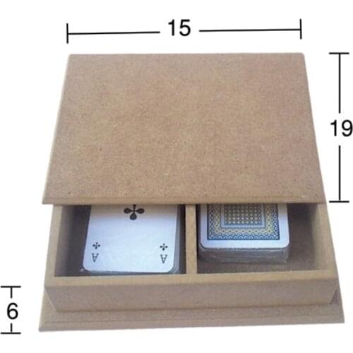 KU259 Playing Cards box, Can Be Painted Wood Mdf box