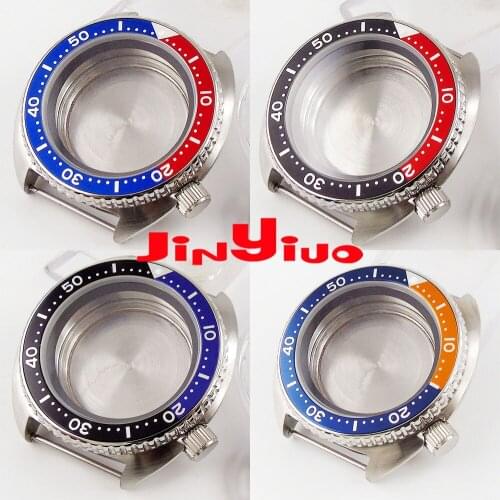 Fit NH35A NH36A MIOTA 8215 ETA2824 2836 Square Black PVD Plated 42mm Watch Case Glass Back Mineral Glass Polished