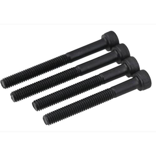 M4 12.9 Half-Hexagon Socket Head Cap Screws/DIN912 High-Strength Long Hexagon Socket Head Bolts/Screws 10 Pcs