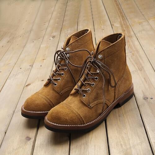 N2 Super Quality Handmade Goodyear Welted Skill Italian Cowhide Suede Boot Custom Made Available