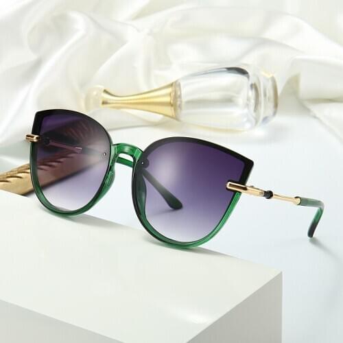 New Cat Eye Women Sunglasses Tinted Color Lens Vintage Shaped Sun Glasses Female Eyewear Sunglasses Brand Designer Shades