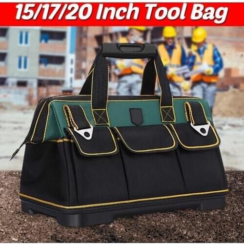 New 2020 Tool bags 15"18" 20" 1680 D Oxford Cloth bag Top Wide Mouth Electrician bags Waterproof Wear-resistant Strong Tool