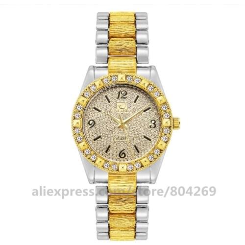 Wholesale Elegant Alloy Women Rhinestone Wrist Watch Quartz No Logo zegarek damski