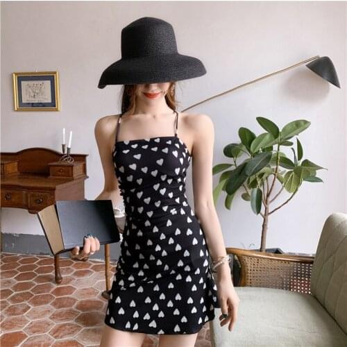 Sexy One Piece Swim Suits Badpak Plus Size Sea Swimsuit Push Up Swimwear For Teens Cute Korean Style Skirt New 2020 Black Ins