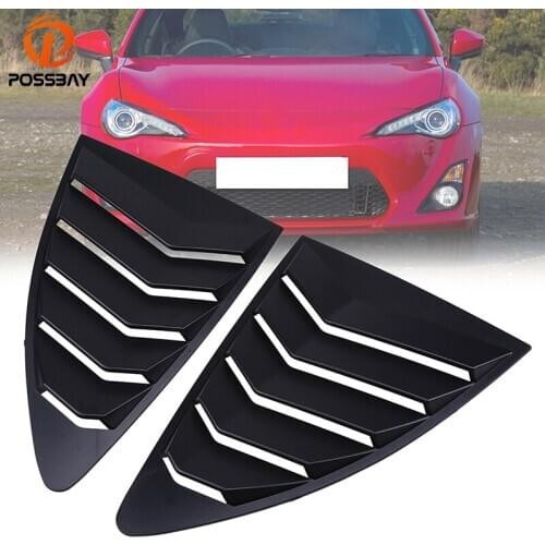 POSSBAY Automobiles Window Louver ABS Plastic Rear Window Fit for Scion FR-S 2012/2013/2014/2015/2016 Auto Car Accessories