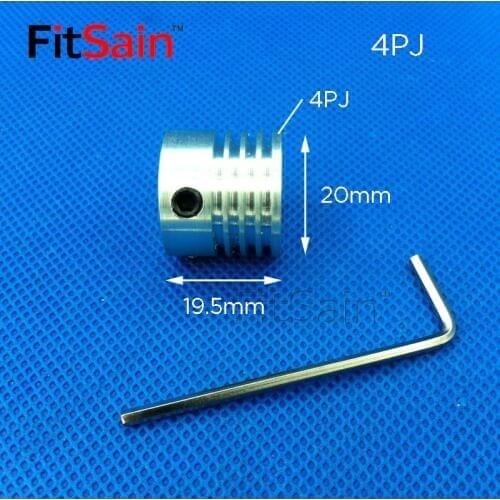 FitSain-Multi wedge 4PJ Belt pulley 20mm 4 slots for motor shaft 8mm/10mm Planer belt machine power tool accessories ribbed belt