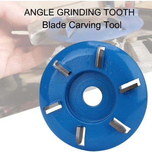 6 Teeth Rotary Planer 90mm Diameter 16mm Tea Tray Digging Wood Carving Milling Cutter Flat Turbo Disc Tool