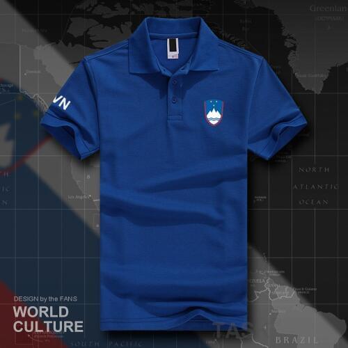 Republic of Slovenia SVN polo shirts men short sleeve white brands printed for country 2018 cotton nation emblem new fashion