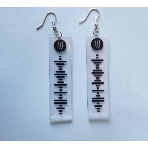 Custom Spotify Song Code Scan Earrings