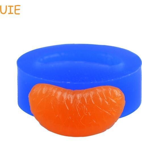 SYL086U 27.6mm Tangerine Section Silicone Push Mold - Fruit Flexible Mold Sugarcraft, Fondant, Candy Mold Wax Mold