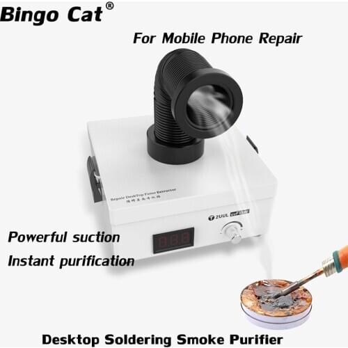 2UUL Fume Extractor Desktop Soldering Smoke Purifier 3 Layer Filter Dust Purification System For Phone Welding Absorbing Repair
