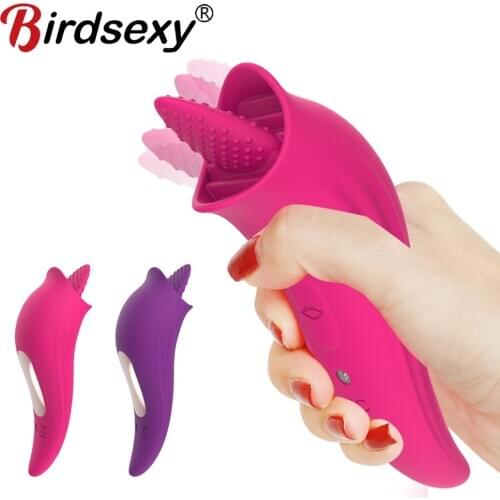 Tongue Vibrator for Adult Licking Clitoris Vibrating G-spot Massager Clitoris Stimulator Female Masturbator Sex Toys for Women