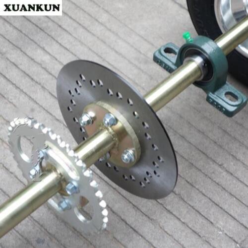 XUANKUN Modification Drift Three Round Kart Rear Axle Four Round Kart Rear Axle Rear Axle Assembly 5 Inch Drift Tires