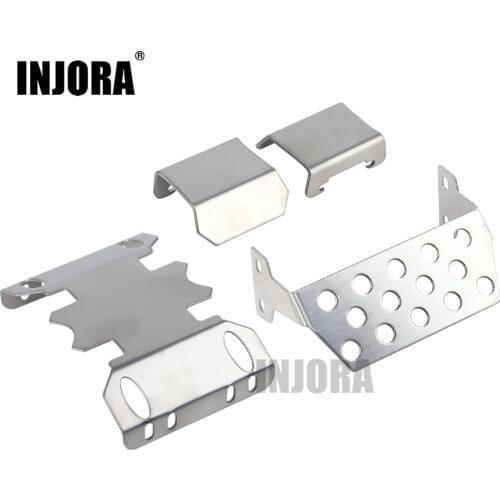 INJORA Metal Chassis Armor Axle Protector Plate for 1/10 RC Crawler Axial SCX10 II 90046 90047 90059 90060 Upgrade Parts