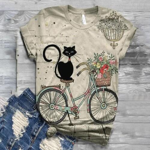 Tshirt Women Plus Size Short Sleeve 3D Animal Printed O-neck Tops Tee T-shirt Top Women Harajuku T Shirt