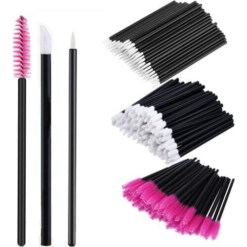 300 Pcs/pack Disposable Makeup Lip Brush Cleaning Pen Lipstick Mascara Wands Brush Clean Eyelash Cosmetic Brush maquillage