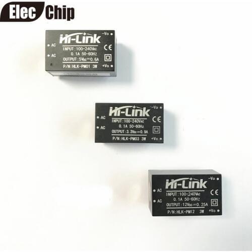 5PCS HLK-PM01 HLK-PM03 HLK-PM12 AC-DC 220V to 5V 3.3V 12V Power Module AC to DC Isolated Power Module UL/CE Household Switch