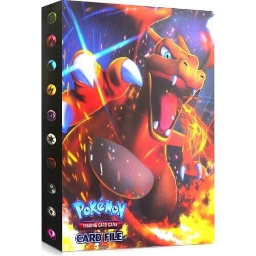 Pokemon Cards Album Book Cool 240Pcs Anime Game Trade Card Collectors Holder Binder Folder Top Loaded List Toy Gift For Children