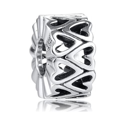 Openwork Freehand Heart Beads for Bracelets & Bangles Women 925 Sterling Silver Beads 2020 бижутерия для женщин