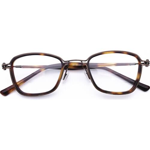 Belight Optical Design Men Acetate Titanium Small Retro Vintage Prescription Eyeglasses Optical Spectacle Frame Eyewear SC013