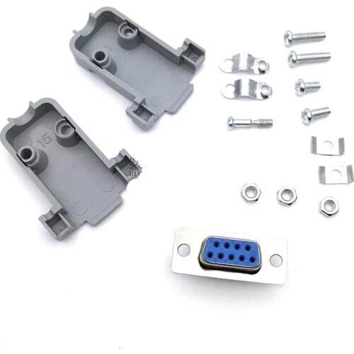 Free shipping 10PCS DB9 serial shell plastic shell casing demountable