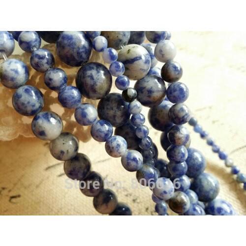 10MM 76Pcs Blue Line Natural Semi-precious Stone Bead Loose Strands Jewelry Beads Findings