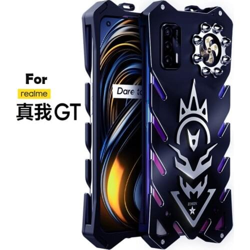 Heavy Duty Full Protection Phone Case For OPPO Realme GT Case Luxury Aluminum Metal Armor Case For OPPO Realme GT Cover Funda