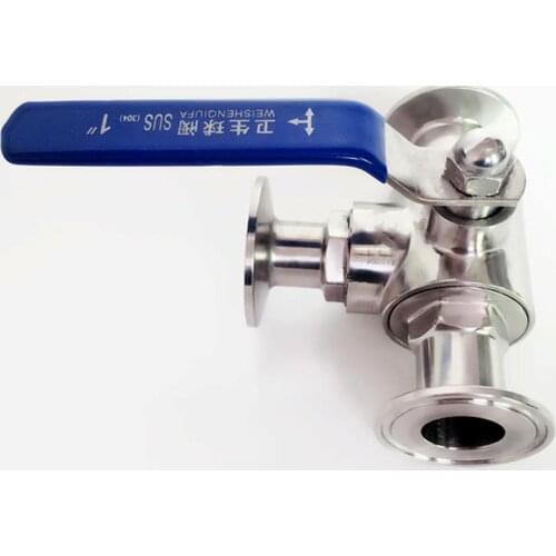 Fit 76mm Pipe OD x 3" Tri Clamp Sanitary T-Port Ball Valve SUS 316L Stainless Beer Brewing Home