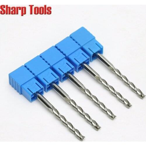 4MM Cel12-22mm 3 Flute Wood Milling Cutter 10pc Tungsten Solid Carbide Endmill Spiral CNC Router Tool Slot Engraving Cutting Bit