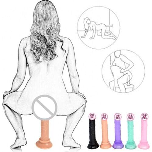 Flexible 5 Color Realistic Anal Dildo Anal Plug Butt Plug Adult Sex Toys For Women Small Penis With Suction Cup Dick Cock Dong