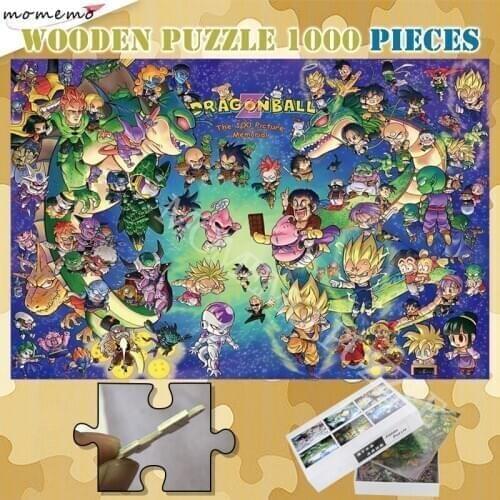 Assembling Puzzles Toys for Adults 300 500 1000 Pieces Cartoon Anime Dragon Customized Jigsaw Puzzles Ball Wooden Puzzles Games
