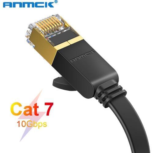 Anmck Ethernet Cable RJ45 Cat7 Lan Cable UTP CAT 7 RJ 45 Network Cable Patch Cord for Desktop Computers Laptop Modem Router