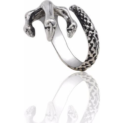 Punk Animal Rings For Women Steampunk Dragon Claw Ring Men Jewelry Adjustable 3D Hip Hop Dragon Rings Unisex Party Gifts