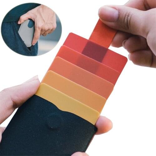 DAX Ultra Slim Pulled Cards Holder Portable Gradient Smart Men Card Wallets Money Bags Porte Carte Bancaire Short Women Purse