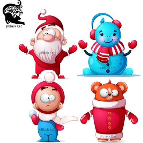 Christmas Scrapbook Santa Claus Snowman Metal Cutting Dies Lovely Bear Snowball Boy Stencil For Gift Card Craft