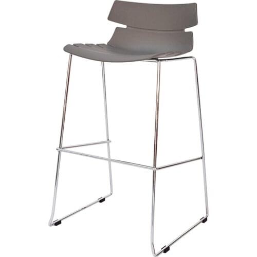 Set of 4 Modern Dining Chair Strong Frame PP Body Modern Design Stainless Steel Bar Stools Kitchen Chair for Dining Room