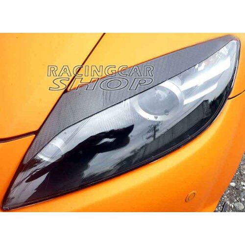REAL CARBON FIBER HEADLIGHT EYELIDS/EYEBROWS for MAZDA RX-8 SE3P JDM 04-08 T041E