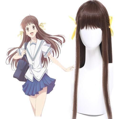 Anime Fruits Basket Cosplay Wigs Tooru Honda Cosplay Heat Resistant Synthetic Wig Hair Halloween Party Women Cosplay Wig