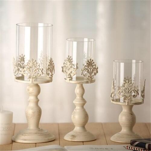 Stand Candle Candlestick Metal Base Craft Votice Large Glass Candles Wedding Candle Holders Weeding Decoration for Weddings XX