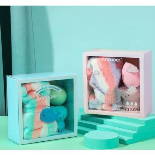 1 Set Spa Facial Headband Silicone Face Cleaning Octopus Shape Brush Makeup Blender Sponge Soft Beauty Egg