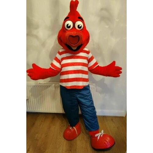Holiday Party Stripe T-shirt Seahorse Mascot Costume Cute Cartoon Cosplay Fursuit High-quality Seahorse Mascot One-piece Costume