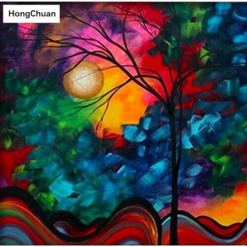 Painted Scenery Mural Fast Delivery 5D DIY Square/Round Diamond Embroidery Mosaic Diamond Painting Home Decoration Cross Stitch