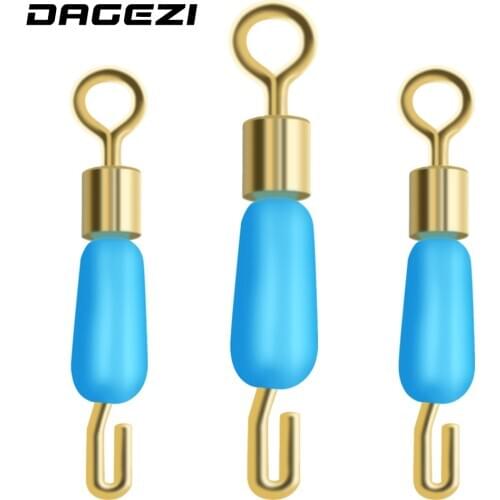 DAGEZI Fishing Connector Rolling Swivels Fishing Swivels Stainless Steel Fishing Hook Line Connector Fishing Tackle