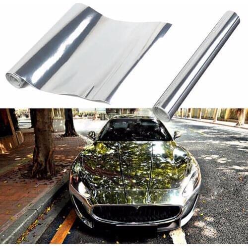 Silver Auto Car Styling Body Electro Coating Change Color Film Chrome Plating Mirror Vinyl Wrap Electroplate Sticker Decal Sheet