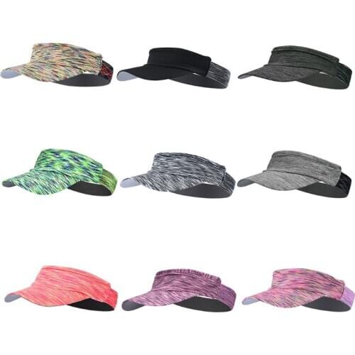 Unisex Outdoor Running Visor Cap Multicolored Headband Empty Top Sports Sun Hat
