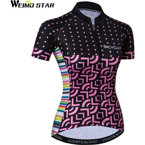 Weimostar 2019 Bike Team Cycling Jersey Women Summer Short Sleeve Bicycle Clothing Ropa Ciclismo Quick Dry MTB BiKE Jersey Shirt