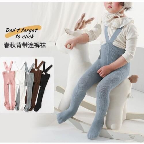 5 colors girls baby sling leggings female baby foot socks spring and autumn childrens cotton 0-4 year old big PP pantyhose