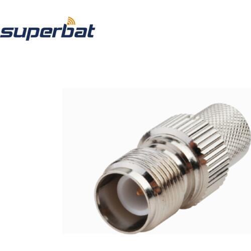 Superbat 10pcs RP-TNC Crimp Female Jack(Male Pin) RF Coaxial Connector for Cable RG8 RG214,LMR400